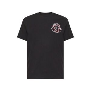 Moncler Men Blue Cotton Jersey Logo T-Shirt